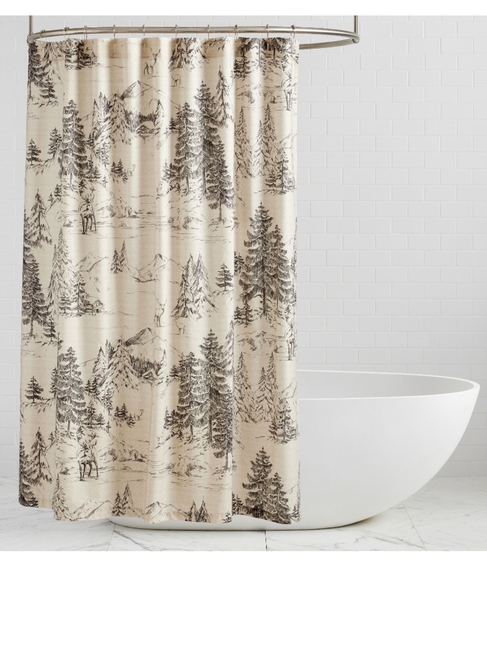 Pottery Barn Rustic forest shower curtain❤️❤️❤️❤️